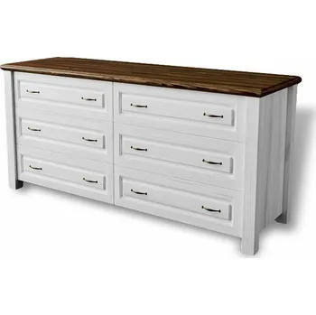 Komoda Komoda Merlin 6S - masiv borovice Odstín: Dub