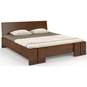 Postel Prodloužená postel z masivu borovice Vestre Rozměr: 120x220, Odstín moření: Ořech