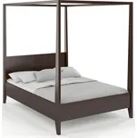 Postel s baldachýnem Canopy - masiv buk Rozměr: 200x200, Odstín moření: Palisander