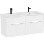 Koupelnová skříňka s dvojumyvadlem Roca Optica 120x58x45,5 cm bílá matná mat OPT1202ZBM