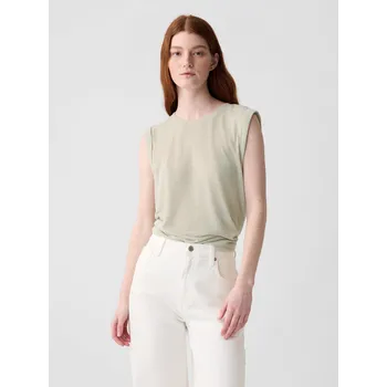 Dámská móda GAP Lněný tílkový top - Dámské GAP krémová 2715380