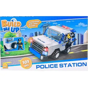 ostatní stavebnice M.T. Stavebnice BuildMeUP - Policejní auto 107ks v krabičce
