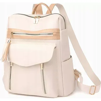 Městský batoh Městský batoh LEKKI GT17 (Elegantní dámský městský batoh 33 x 30 x 13 cm v béžovém provedení)