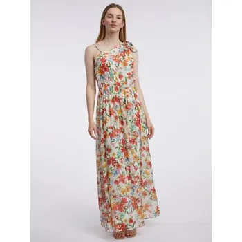 Dámské oblečení Krémové dámské maxišaty