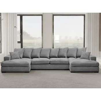 Sedací souprava Rozkládací sedací souprava do U Gabon - Šedá 20