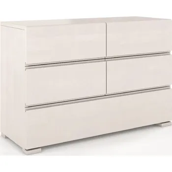 Komoda Komoda z masivu buk Vestre 5S Odstín moření: Bílá