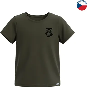 Chlapecké tričko ZÁHOŘÍ Rudel ZÁHOŘÍ Dětské tričko krátký rukáv - zelené sova Velikost: 122