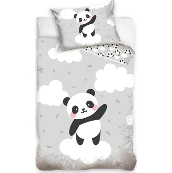 Carbotex Povlečení do postýlky Panda na obláčku 100x135 + 40x60