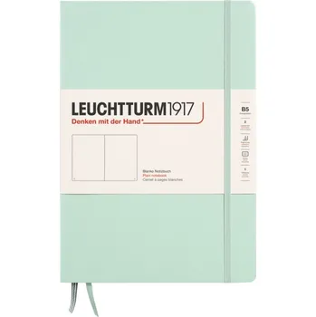 Diář Leuchtturm 1917, Notes hladký v tvrdých deskách Leuchtturm 1917 B5, 219 stran, mátový, 80 g/m² - Formadore