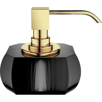 Dávkovač mýdla Decor Walther, Dávkovač mýdla Kristall se zlatou pumpičkou antracit - Formadore