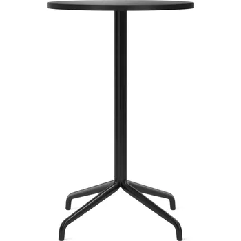 Jídelní stůl Audo Copenhagen, Barový stůl Harbour Column Star Base s deskou pokrytou linoleem 60 cm černý - Formadore