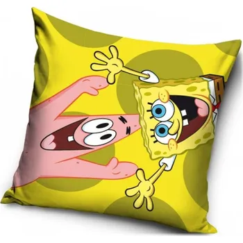 Dekorativní polštářek Carbotex • Dekorační polštář SpongeBob a Patrick - 40 x 40 cm