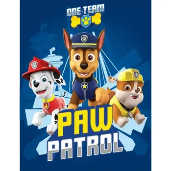 Dětská deka BrandMac • Fleecová deka Tlapková patrola - Paw Patrol - motiv One Team - 100 x 140 cm