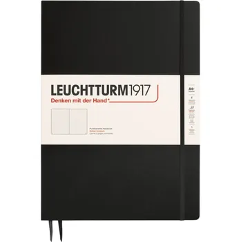 Diář Leuchtturm 1917, Tečkovaný zápisník v pevné vazbě Leuchtturm 1917 A4+, 123 stran, černý, 100 g/m² - Formadore