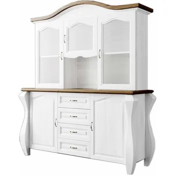 Komoda Příborník Ludvík 5D4S - masiv borovice Odstín: Olše