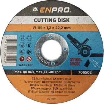 Řezný kotouč Kotouč na kov řezný Ø 115 x 1,2 x 22,2 mm, ENPRO