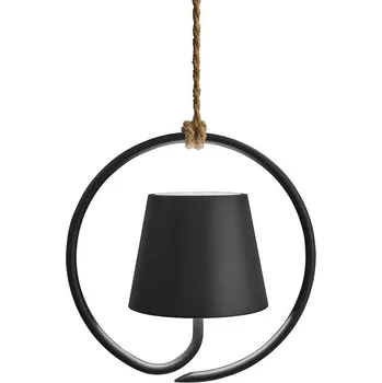 Zafferano, Závěsná lampa Poldina kružnice se stínidlem na magnet tmavě šedá - Formadore