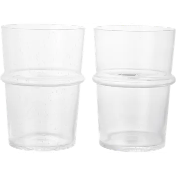 Ferm Living, Sklenice Boya Tall 450 ml, průhledná, 2 ks - Formadore