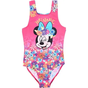 Dívčí plavky SunCity • Dívčí jednodílné květované plavky Minnie Mouse EU 98 Růžová