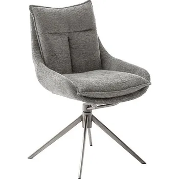 Jídelní židle Jídelní židle PARKER E antracit, podnož z kartáčované nerezové oceli