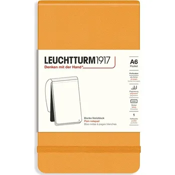 Diář Leuchtturm 1917, Notes hladký v tvrdých deskách Leuchtturm 1917 A6, 184 stran, oranžový, 80 g/m² - Formadore