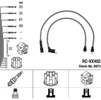 Zapalovací kabel Sada kabelů pro zapalování NGK 0973