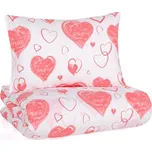 BedTex • Bavlněné ložní povlečení Pink Love - 100% bavlna Renforcé - 70 x 90 cm - 140 x 200 cm