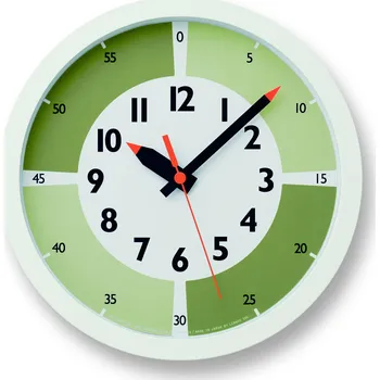 Hodiny Lemnos, Nástěnné hodiny Fun Pun Color 24,8 cm zelené - Formadore