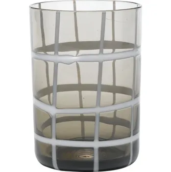 Sklenice Zafferano, Skleněný pohár Twiddle 350 ml šedý - Formadore