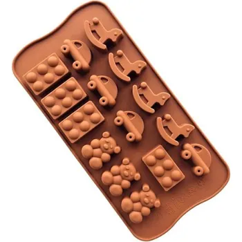 Forma na odlévání Silikonová forma na mýdlo hračky - 15ks