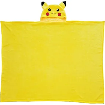 Dětské zboží Halantex • Coral fleece deka s kapucí Pokémon Pikachu - 120 x 150 cm