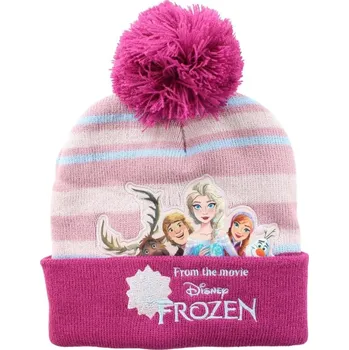 Čepice DIFUZED Ledové království - Frozen 54 Tmavě růžová