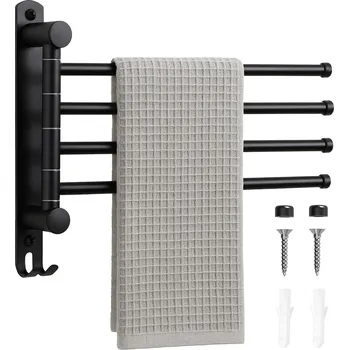 Věšák na ručníky Cetri 25 cm černý