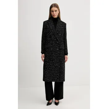 Dámské oblečení Kabát s příměsí vlny Sisley 2YABLN06D černá 99X, vel. 36