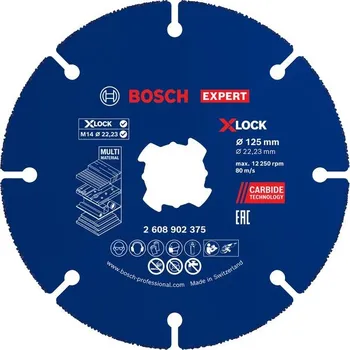 Brusný kotouč BOSCH Víceúčelové řezací kotouče EXPERT Carbide Multi Wheel X-LOCK 125 mm, 22,23 mm (2.608.902.375)