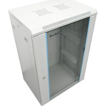 Rozvaděč XtendLan 18U/600x450, na zeď, jednodílný, skleněné dveře, šedý