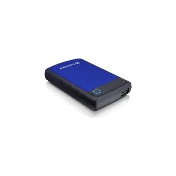 Pevný disk TRANSCEND 1TB StoreJet 25H3B SLIM, 2.5”, USB 3.0 (3.1 Gen 1) Externí Anti-Shock disk, tenký profil, černo/modrý