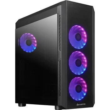 PC skříň CHIEFTEC MidT Scorpion 4 GL-04B-OP / ATX / 2x USB3.0 / 1x USB2.0 / 4x120mm fan / ARGB/ průhledná bočnice / černá