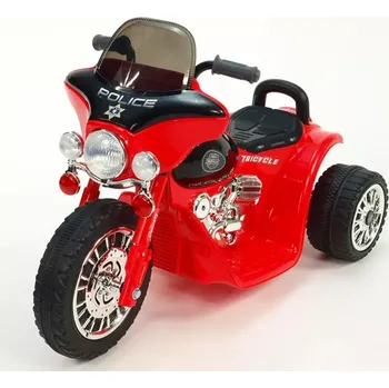 Dětské elektrovozidlo Dětská elektrická motorka Policie červená