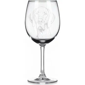 Sklenice Sklenice na víno s gravírovaným motivem – Výmarský ohař – 3
