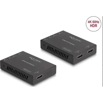 Video kabel Delock Sada prodlužovače HDMI po kabelu Cat.6, 4K 60 Hz 50 m