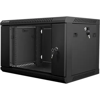 Racková skříň LANBERG RACK CABINET 19” WALL-MOUNT 6U/600X450 (FLAT PACK) V2 BLACK