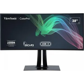 Monitor Viewsonic VP3881A 38" Prohnutý IPS WQHD+ 3840x1600/20M:1/5ms/300 cd/2xHDMI/DP/3xUSB/USB-C/VESA/Repro/Pivot/Nastavitelný