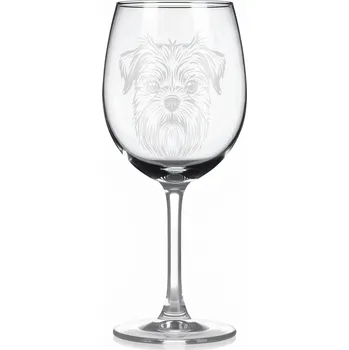 Sklenice Sklenice na víno s gravírovaným motivem – Bruselský grifonek – 3