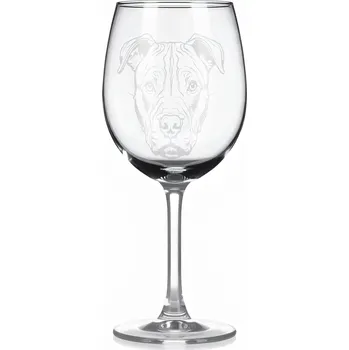 Sklenice Sklenice na víno s gravírovaným motivem – Pitbul – 2