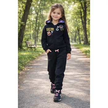 Sun City Dívčí tepláková souprava L.O.L. CHILL tmavě šedá Šedá, Velikost: 116 116