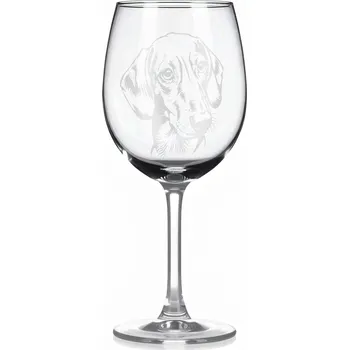 Sklenice Sklenice na víno s gravírovaným motivem – Jezevčík – 2