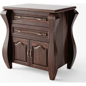 Komoda Komoda Ludvík 2D2S (90x95) - masiv borovice Odstín: Ořech