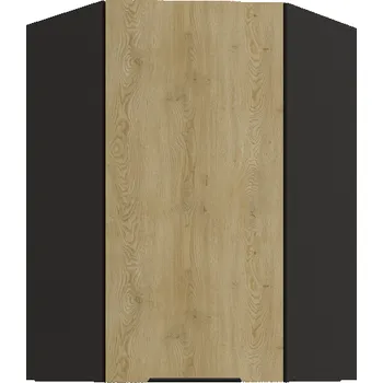 Kuchyňská skříňka Horní rohová skřínka 60 x 60 GN 90 1F (45°), v provedení dub Cremona/černá matná