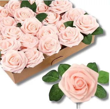 umělá květina Camerazar Dekorativní růžový kytice - 25 ks umělých růží